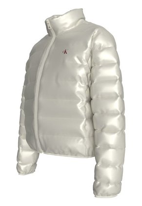 Chaqueta Blanca Acolchada De Plumón Con Brillo Ultraligero Calvin Klein