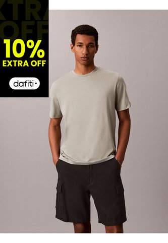 Camiseta Gris De Algodón Supima Con Logo Calvin Klein Calvin Klein