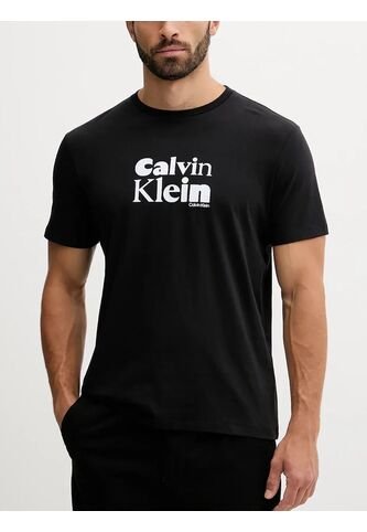 Camiseta Negra Con Estampado Gráfico De Logo En Estilo Bold Calvin Klein Calvin Klein