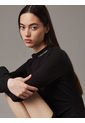 Vestido Negro De Manga Larga De Punto Milano Calvin Klein de Calvin Klein