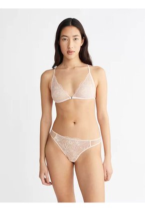 Bralette De Encaje Rosa Con Cierre Frontal Para Mujer Calvin Klein