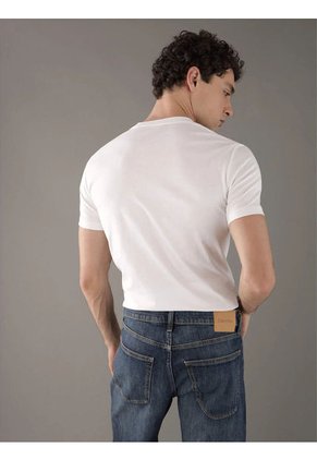 Camiseta Blanca Con Logo Institutional Bicolor Calvin Klein