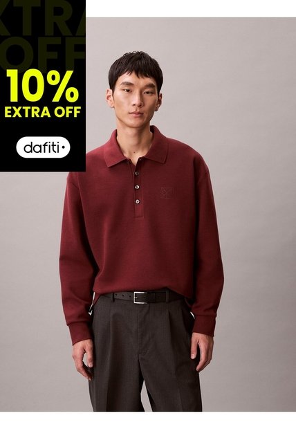 Polo Multicolor Manga Larga De Canalé Doble Cara Calvin Klein