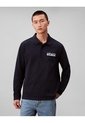 Polo Azul De Manga Larga Con Tejido Sacos / Saco Tejido Grueso Aterciopelado Calvin Klein de Calvin Klein