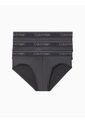 3 Pack De Calzoncillos Negros En Microfibra Hip Brief Calvin Klein de Calvin Klein