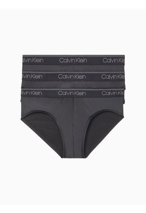3 Pack De Calzoncillos Negros En Microfibra Hip Brief Calvin Klein