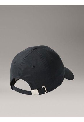 Gorra Negra De Lino Con Logo Calvin Klein