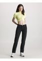 Camiseta Cropped Con Twist Mujer Amarillo Calvin Klein de Calvin Klein