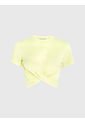 Camiseta Cropped Con Twist Mujer Amarillo Calvin Klein de Calvin Klein
