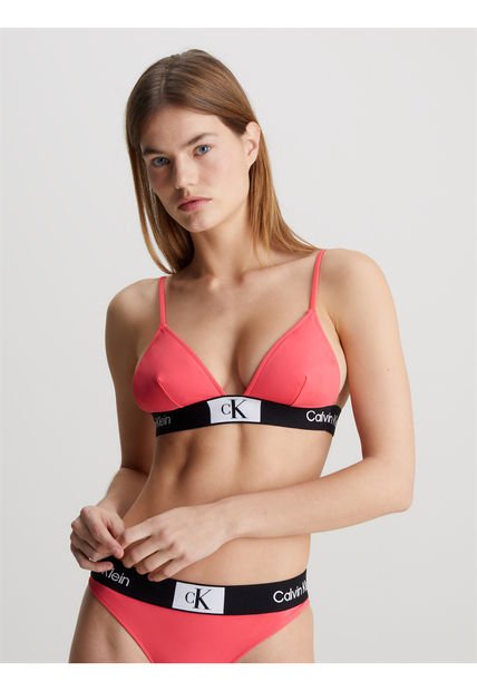 Parte Rosado De Arriba De Bikini De Triángulo - CK96 Calvin Klein