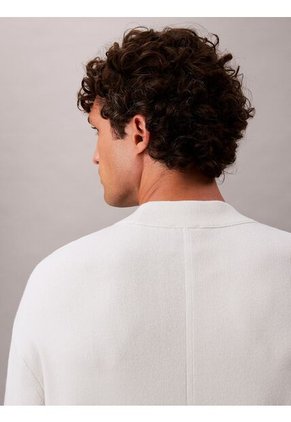 Saco Beige De Tejido Boxy En Punto Técnico Con Cuello Semi Alto Calvin Klein