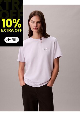 Camiseta Blanca Clásica Con Logo Estampado Calvin Klein Calvin Klein