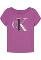 Camiseta Con Cuello Redondo Niña Morado Calvin Klein de Calvin Klein