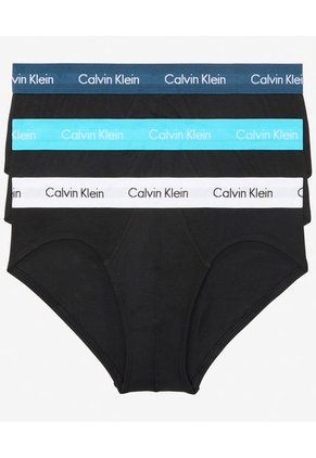 3 Pack De Hip Brief Negro Slips - Cotton Stretch Calvin Klein
