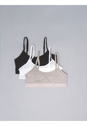Paquete De 3 Bralettes Classic Para Niña Multicolor Calvin Klein Calvin Klein