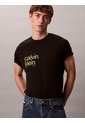 Camiseta Negra Con Logo Estampado En Alineado Derecho Calvin Klein de Calvin Klein