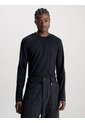 Camiseta De Manga Larga Elástica Slim Con Logo Hombre Negro Calvin Klein de Calvin Klein
