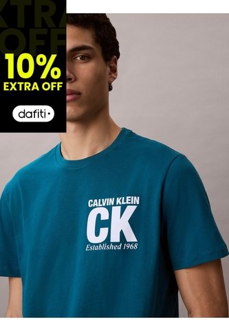 Camiseta Verde Con Gráfico De Logo Calvin Klein Calvin Klein