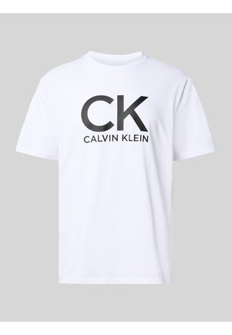 Camiseta Blanca Con Estampado Gráfico De Monograma Calvin Klein Calvin Klein