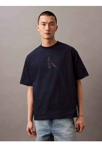 Camiseta Azul Con Logotipo Hero Calvin Klein