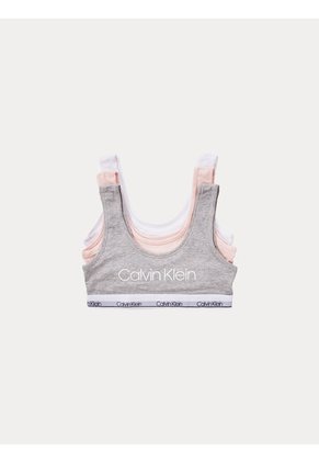 Paquete Multicolor De 3 Bralettes - Modern Cotton Para Niñas Calvin Klein
