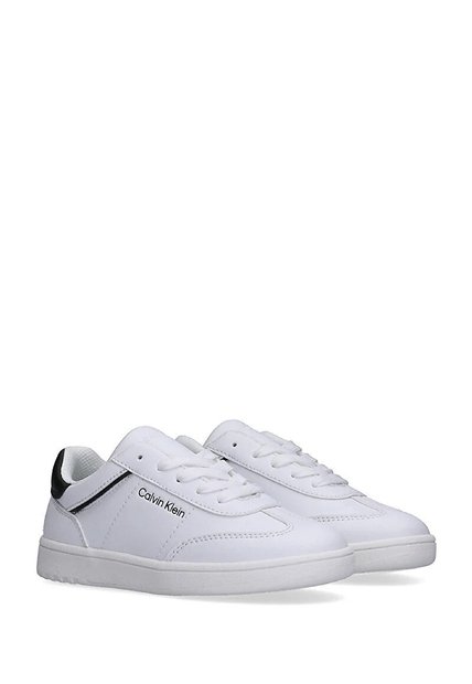Tenis Blanco Para Niño De Corte Bajo Con Cordones Calvin Klein