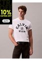 Camiseta Blanca Con Gráfico De Logo Calvin Klein de Calvin Klein
