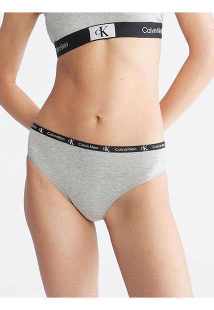 Bikini Con Logo Mujer Gris Calvin Klein