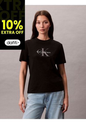 Camiseta Negra Classic Monogram Hero Calvin Klein Calvin Klein