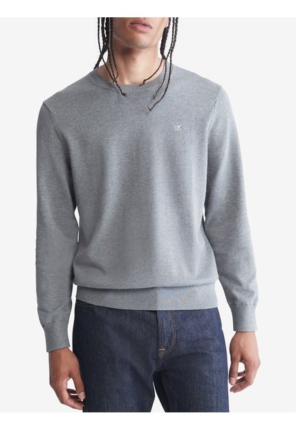 Saco Manga Larga Con Logo Gris Calvin Klein