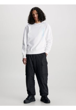 Saco De Felpa Y Algodón Con Logo Hombre Blanco Calvin Klein
