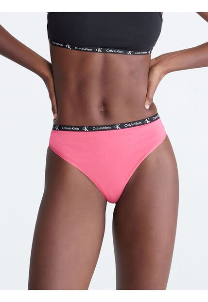 Pantie Rosada Tipo Tanga Con Logo Para Mujer Calvin Klein
