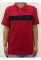 Polo Rojo Standard Con Cremallera Calvin Klein de Calvin Klein
