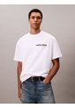 Camiseta Blanca Con Logotipo Bordado Calvin Klein de Calvin Klein
