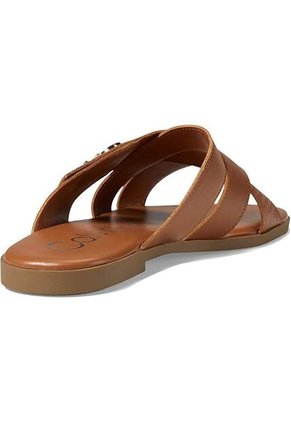 Sandalias Chocolate Con Monograma Metálico Calvin Klein