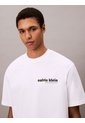 Camiseta Blanca Con Logotipo Bordado Calvin Klein de Calvin Klein