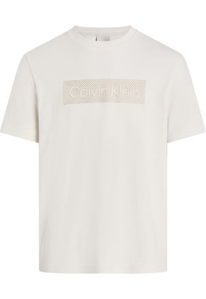 Camiseta Blanca Con Bordado Texturizado Calvin Klein