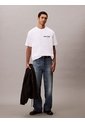 Camiseta Blanca Con Logotipo Bordado Calvin Klein de Calvin Klein