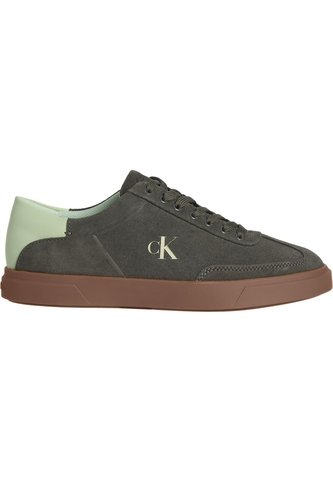 Tenis Verde De Ante De Perfil Bajo Calvin Klein Calvin Klein