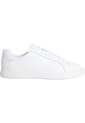 Tenis Blanco De Perfil Bajo Con Monograma En Relieve Calvin Klein de Calvin Klein