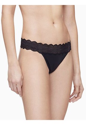 Pantie Negro Microfibra Tanga Mujer Negro Mujer Negro Calvin Klein