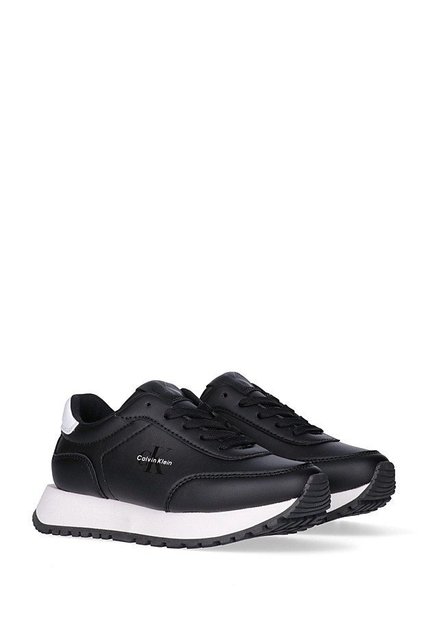 Tenis Negro Para Niña Deportivos De Corte Bajo Con Cordones Calvin Klein
