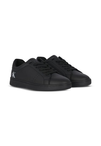 Tenis Negro Para Niño De Corte Bajo Con Cordones Calvin Klein