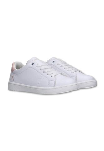 Tenis Blanco Para Niña De Corte Bajo Con Cordones Calvin Klein Calvin Klein
