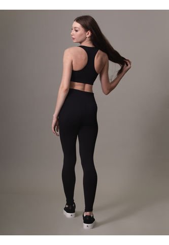 Leggings Negro Deportivos Con Logotipo Calvin Klein Calvin Klein