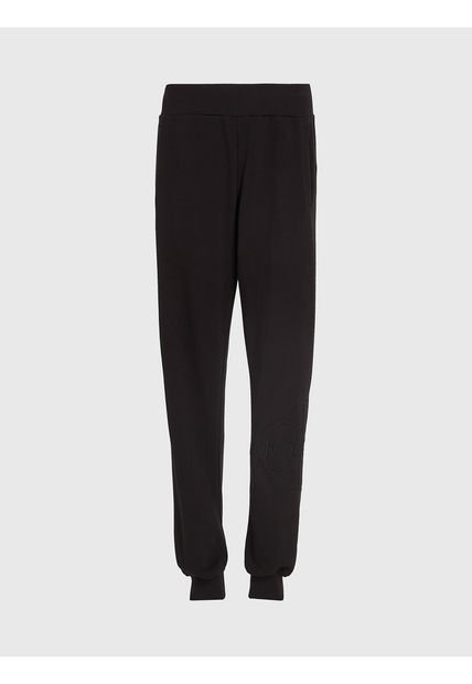 Pantalón Negro De Chándal Holgado Con Monograma Para Mujer Calvin Klein