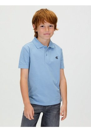 Polo Multicolor Para Niño De Piqué Elástico Calvin Klein