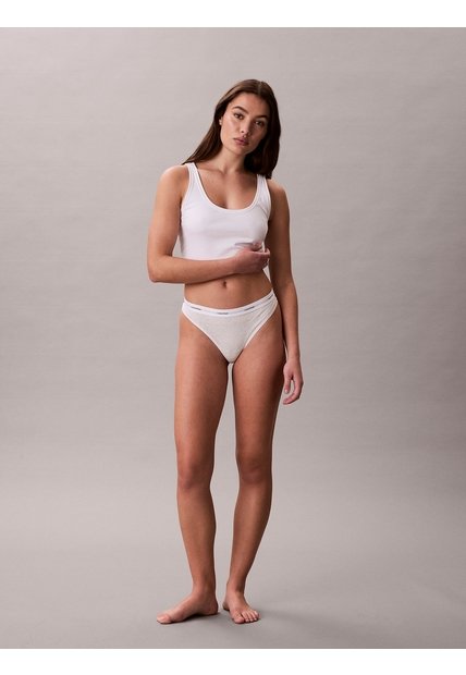 Tanga Blanca - Cotton Stretch Rib Calvin Klein