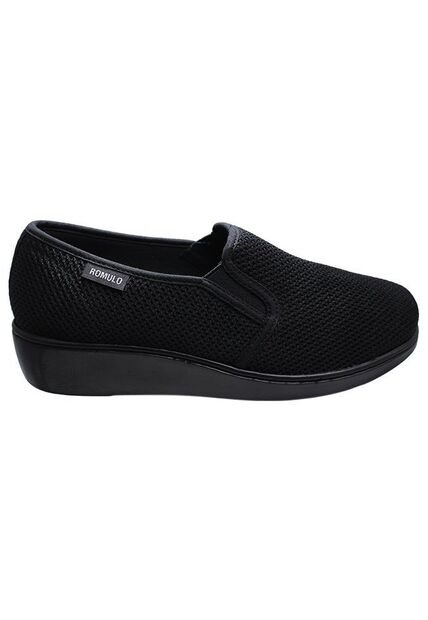 Zapato Romulo Mocasín Tacón Corrido Textil