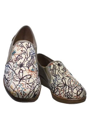 Zapato Textil Mocasín Tacón Corrido Romulo